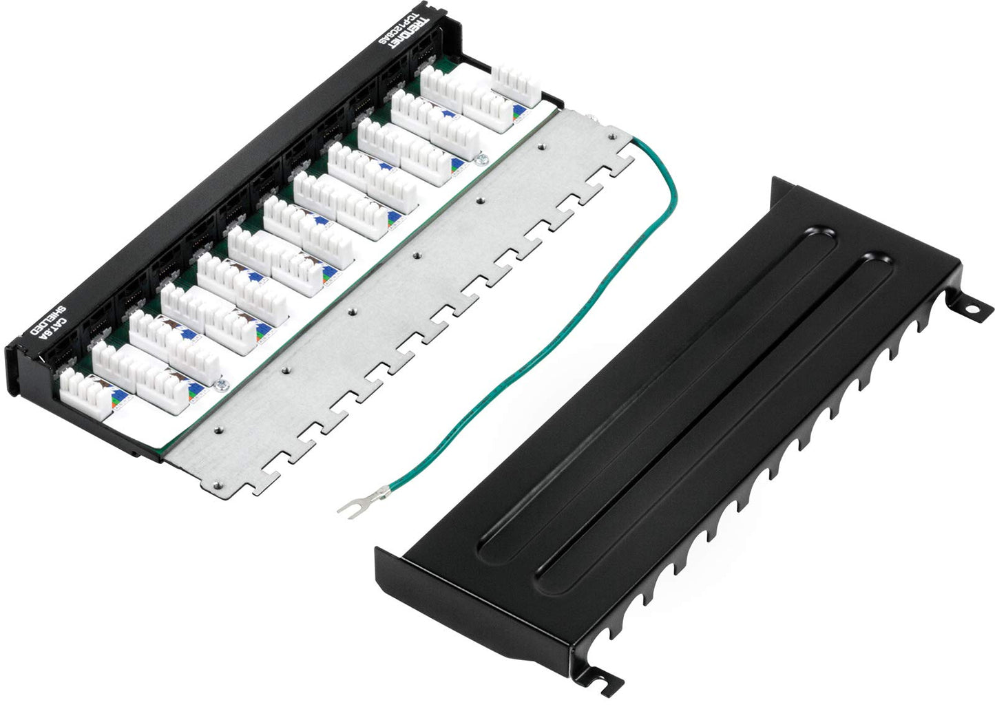 TRENDnet 12-Port Cat6A Shielded Wall Mount Patch Panel