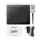 Aluratek (ADMPF108F) 8" Hi-Res Digital Photo Frame with 4GB Built-In Memory (800 x 600 Resolution), Photo/Music/Video Support
