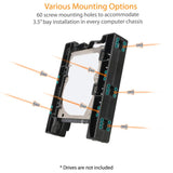 ICY DOCK Dual Tool-Less Dual 2.5 to 3.5 HDD Drive Bay SSD Mounting Bracket Kit Adapter - EZ-Fit Lite MB290SP-B