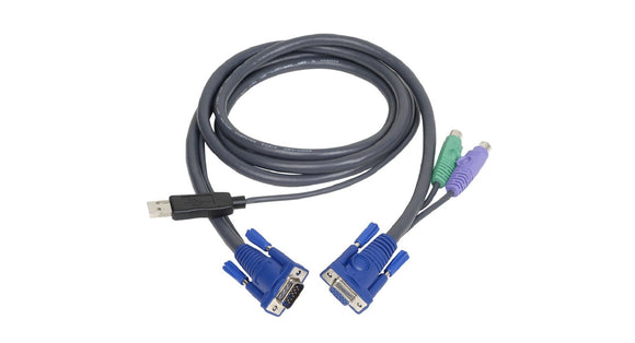 IOGEAR PS/2 to USB Intelligent KVM Cable G2L5502UP (Black)