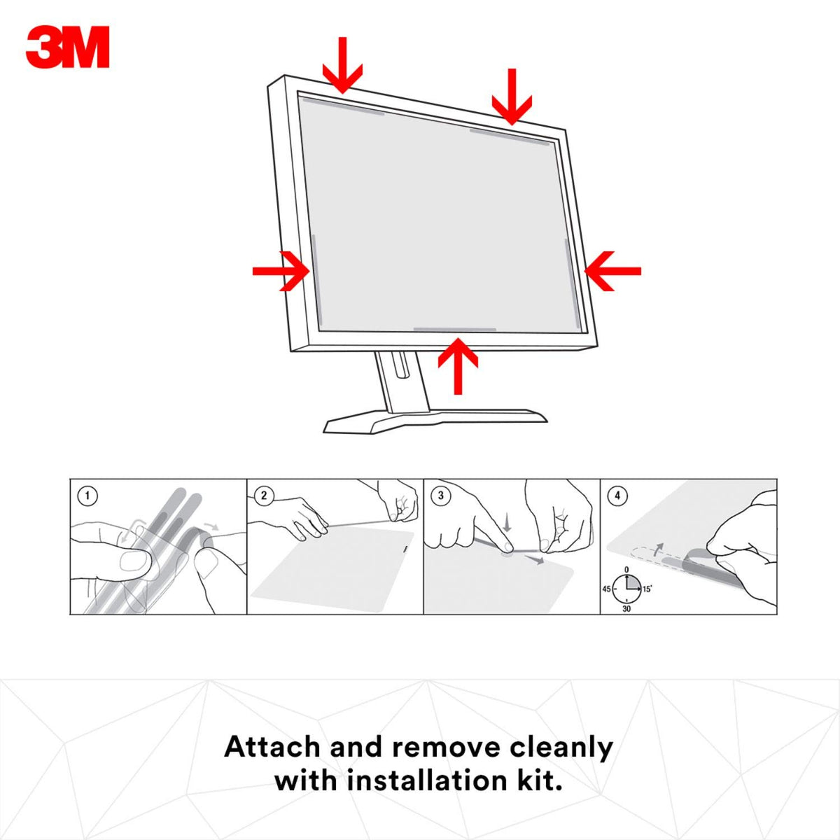 3M Anti-Glare Computer Screen Filter  for 19 inch Monitors - 5:4 Aspect - AG190C4B
