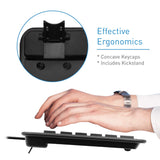 Macally USB Wired Keyboard and Mouse Combo Bundle for PC, Desktop Computer, Laptop, Notebook, ChromeBook - Ultra Slim Keyboard Mouse Combo Set, Compatible with Windows 10/8/7/Vista/XP, etc.