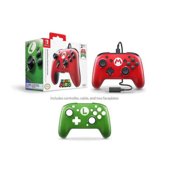 PDP 500-069-NA-SM00 Nintendo Switch Faceoff Wired Pro Controller with 2 Super Mario Controller Faceplates
