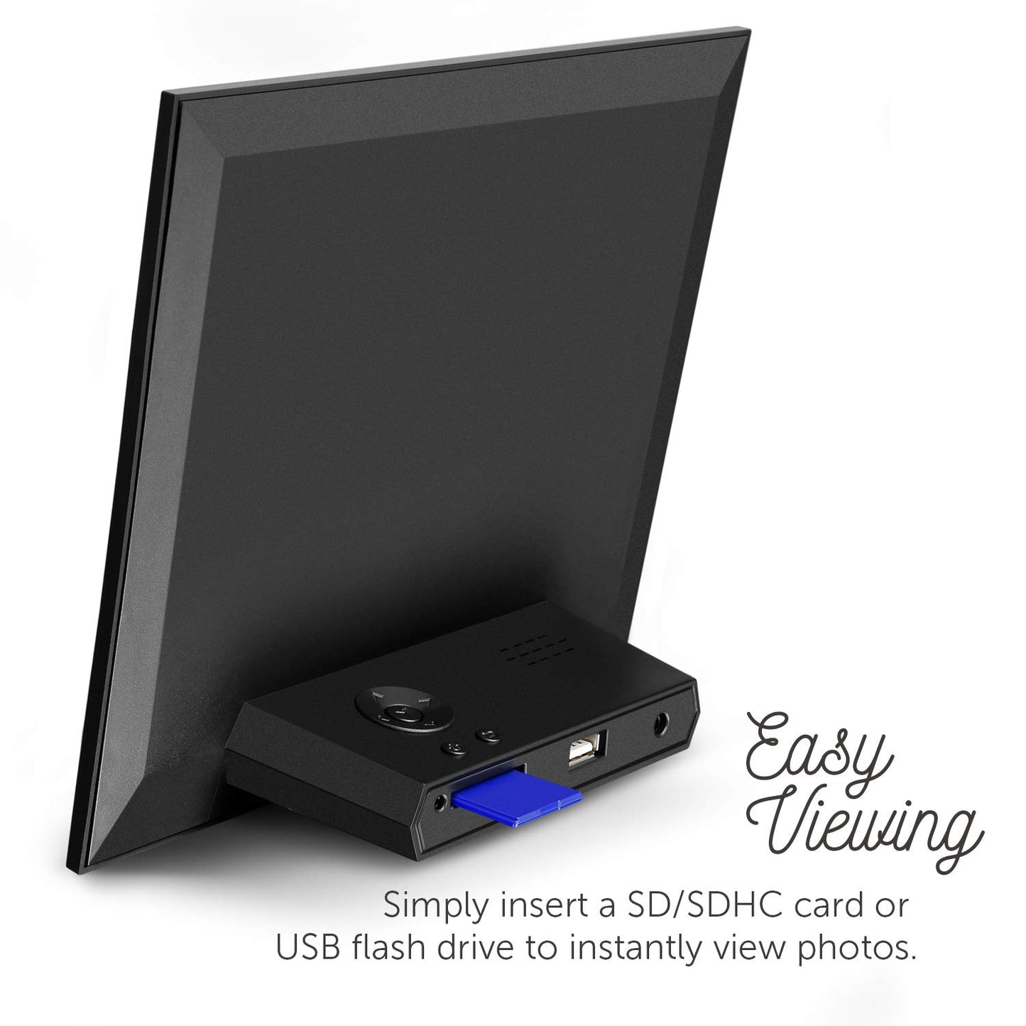 Aluratek - 8" Slim Digital Photo Frame with Auto Slideshow 1024 x 768 Hi-Res