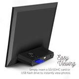 Aluratek - 8" Slim Digital Photo Frame with Auto Slideshow 1024 x 768 Hi-Res
