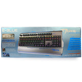 EBLUE Mazer MOBA Mechanical Gaming Keyboard - Led Backlit - 104 Keys Layout - 12 Multimedia Shortcuts - Ergo Detachable Wrist Rest