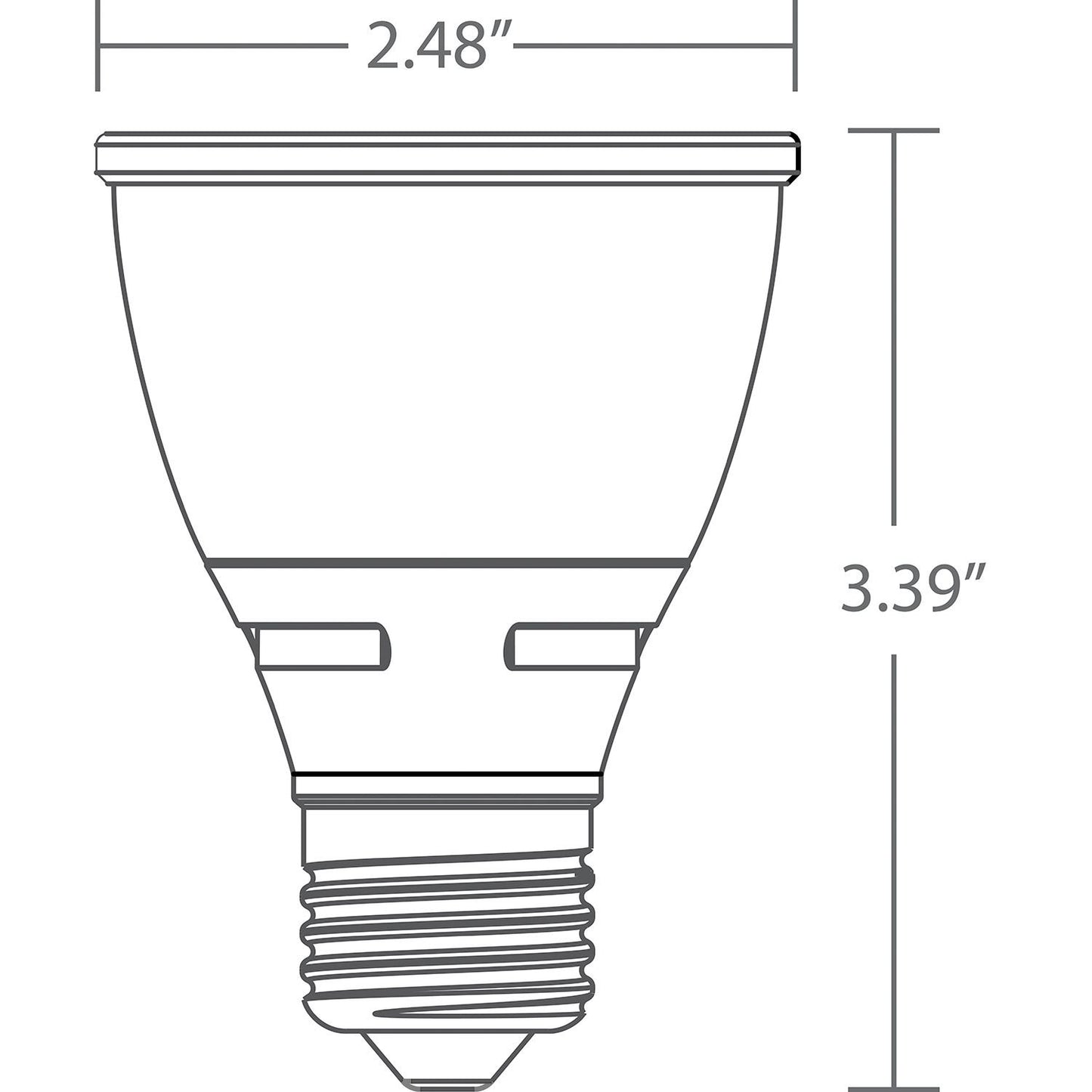 Verbatim Contour Series PAR20 Warm White 3000K Led Bulb, Replaces 50W 98384