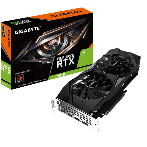 Gigabyte GeForce RTX 2070 Windforce 8G Graphics Card, 2X Windforce Fans, 8GB 256-Bit GDDR6, Gv-N2070WF2-8GD REV3.0 Video Card