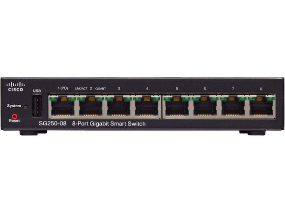Cisco SG250-08 8-Port Gigabit Smart Switch