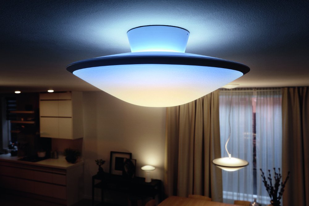 Philips Hue Phoenix Dimmable LED Smart Ceiling Light, Opal White (Requires Hue Hub, Works with Alexa, Apple HomeKit, and Google Assistant)