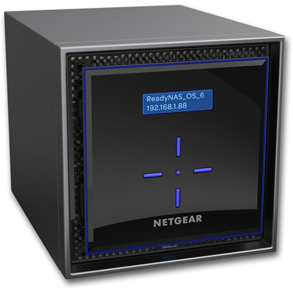 NETGEAR ReadyNAS RN424 4 Bay Diskless High Performance NAS, 40TB Capacity Network Attached Storage, Intel 1.5GHz Dual Core Processor, 2GB RAM, (RN42400)