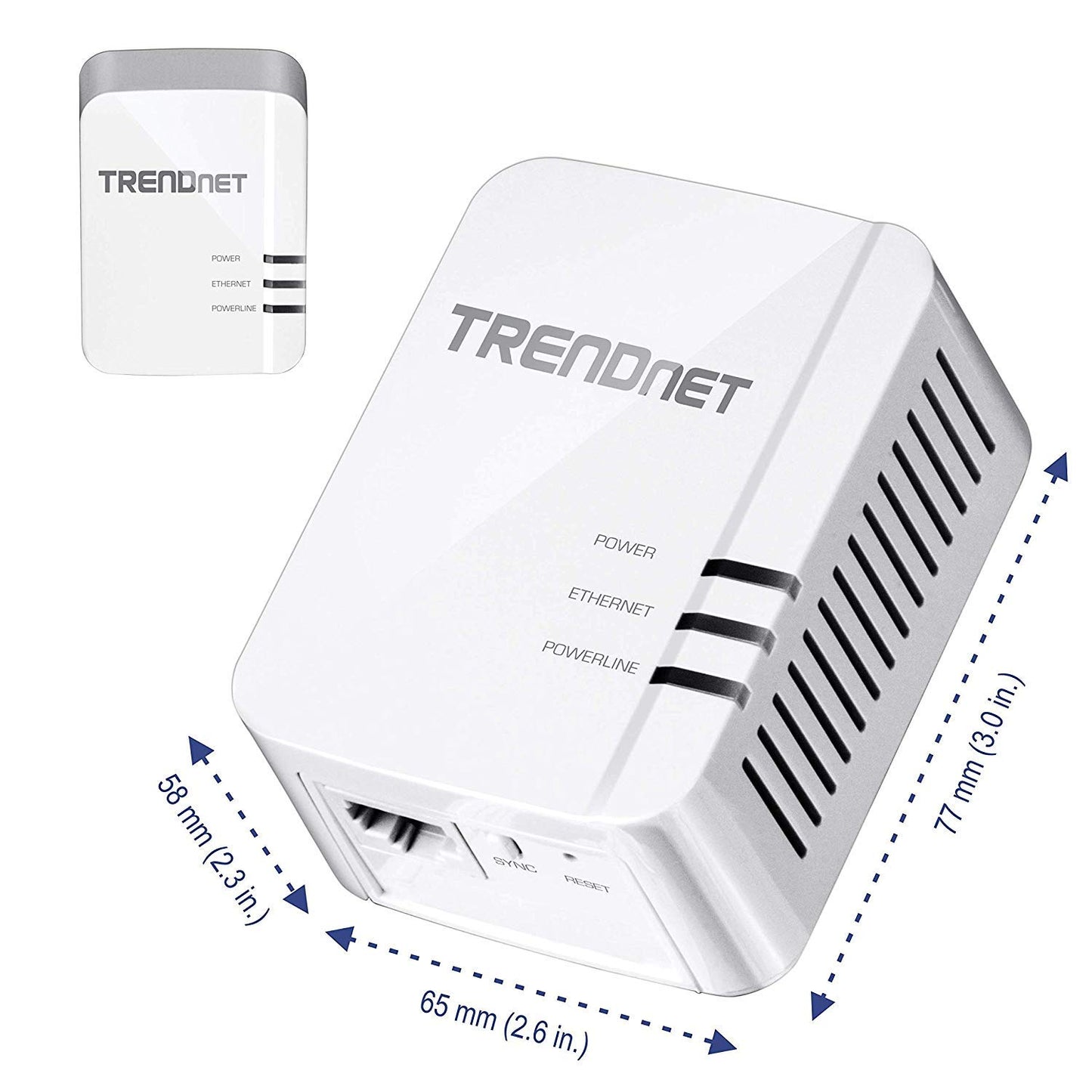 TRENDnet Powerline 1300 AV2 Adapter Kit, Includes 2 x TPL-422E Adapters, IEEE 1905.1 & IEEE 1901, Gigabit Port, Range Up to 300m (984 ft.), TPL-422E2K