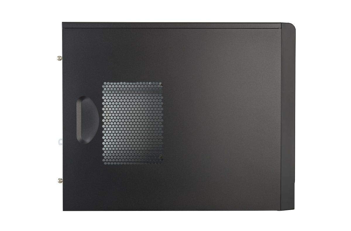 Cooler Master MasterBox E300L with Brushed Front Panel, Blue Colored Trim, and a Side Panel with Air Vent Case