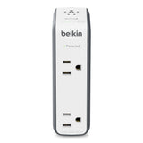 Belkin Travel RockStar Surge Protector with 2 AC Outlets, 1 USB Port and 3000 mAh Battery Pack Charger
