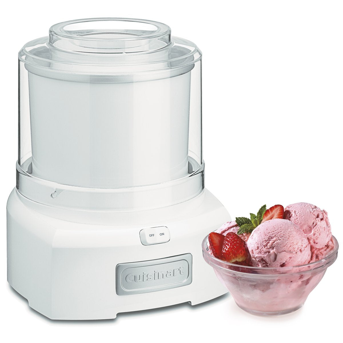 Cuisinart ICE-21C Frozen Yogurt, Ice Cream and Sorbet Maker, White, Medium