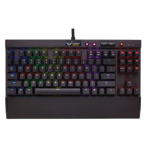 Open Box Corsair Gaming K65 RGB Compact Mechanical Gaming Keyboard - with Cherry MX Red Switches