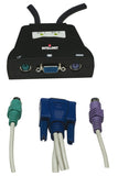 2 Port Mini PS/2 KVM Switch - Black