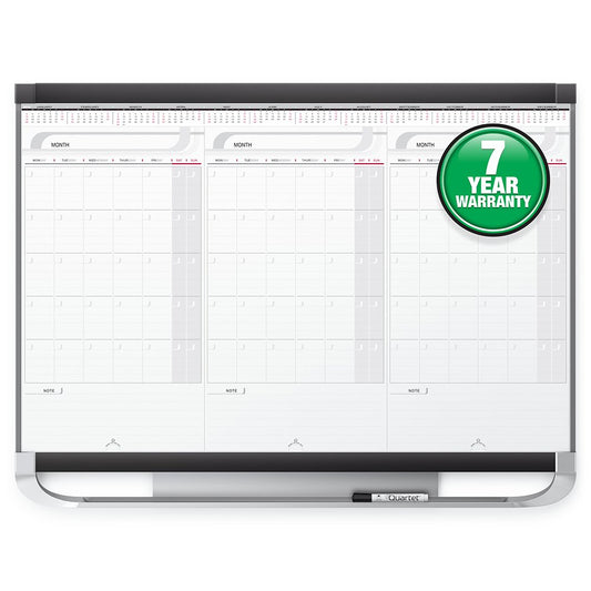 Quartet CMP32P2 Prestige 2 Total Dry-Erase Modular Monthly Calendar, with Sliding Panels, 3 by 2 Feet, 3413820128
