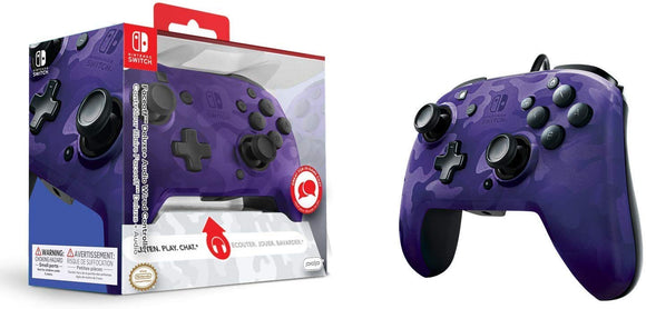PDP Nintendo Switch Faceoff Deluxe+ Audio Wired Controller - Purple Camo, 500-134-NA-CM05