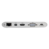 Tripp Lite USB 3.1 Gen 1 USB-C Docking Station w/ USB-A, HDMI, VGA, mDP, Gigabit Ethernet, Mem Card, 3.5mm & USB-C PD Charging, USB C, USB Type C, USB Type-C (U442-DOCK1)