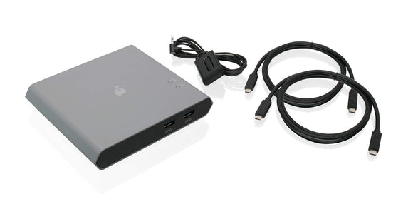 IOGEAR - Access ProTM 2-Port USB-C KVM Switch with Power Delivery (TAA Compliant) GUD3C04