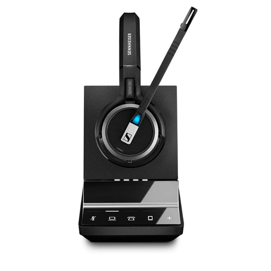 Sennheiser SDW 5065 (507000) - Double-Sided (Binaural) Wireless Dect Headset for Desk Phone Softphone/PC Connections Dual Microphone Ultra Noise Cancelling, Black