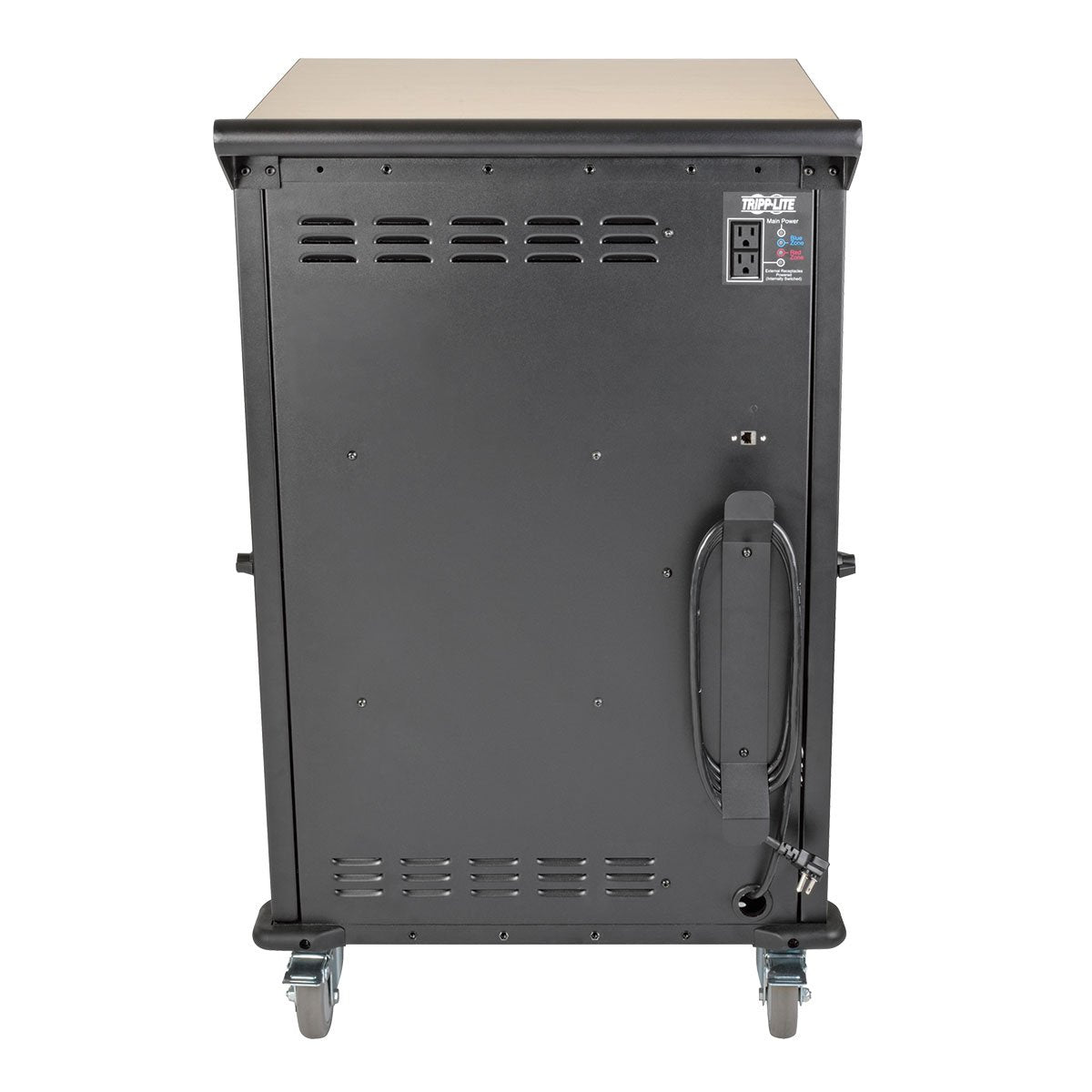 Tripp Lite CSC36AC 36-Port AC Charging Cart Storage Station for Chromebooks, Laptops, Tablets, Black