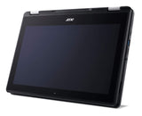 Acer Chromebook Professional Spin Series, Convertible, Ruggedized,  11.6" LCD Touch Screen, Intel Celeron 3350, 4GB Ram, 32Gb eMMC, Black, Chrome OS, R751T-C8HR-CA