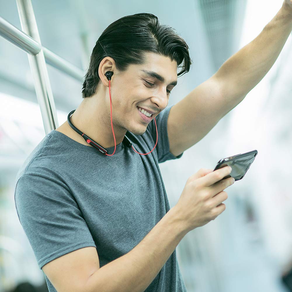 More Spearhead VR BT in-Ear Headphones Bluetooth Gaming Earphones Microphone, 3D Stereo Wireless Sound, LED, Environmental Noise Cancellation, Fast Charging Volume Controls Esports - E1020BT Black