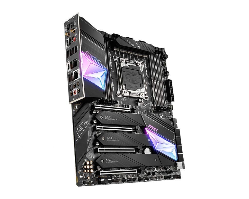 MSI Gaming Intel X299 Lga 2066 Thunderbolt M3 Wi-Fi 6 10G LAN DDR4 USB3.2 Gen 2 SLI CFX Extended ATX Motherboard (Creator X299)