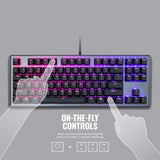 Cooler Master CK530 Tenkeyless Gaming Mechanical Keyboard with RGB Backlighting, On-The-Fly Controls, and Aluminum Top Plate