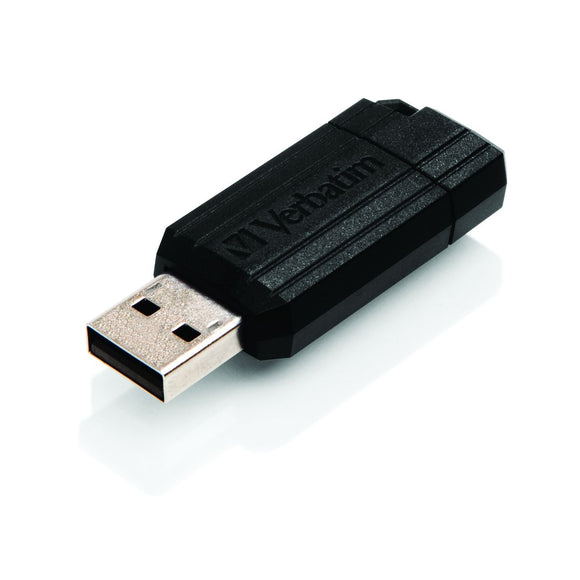 Verbatim PinStripe 4 GB USB 2.0 Flash Drive, Black 49061