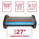 Pinnacle 27 EZload 27-Inch Roll Laminator, Blue/Grey