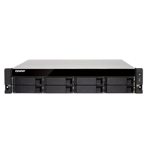 QNAP TS-863XU-4G-US 2U 8-Bay AMD 64bit x86-based NAS and iSCSI/IP-SAN, Quad Core 2.0GHz, 4GB RAM, 4 x 1GbE, 1 x 10GbE (10GBASE-T), Single PSU (not upgradeable)