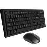 Macally Wireless Keyboard and Mouse Combo Bundle for PC, Desktop Computer, Laptop, Notebook, ChromeBook - Ultra Slim Cordless Keyboard Mouse Combo Set, Compatible with Windows 10/8/7/Vista/XP, etc.