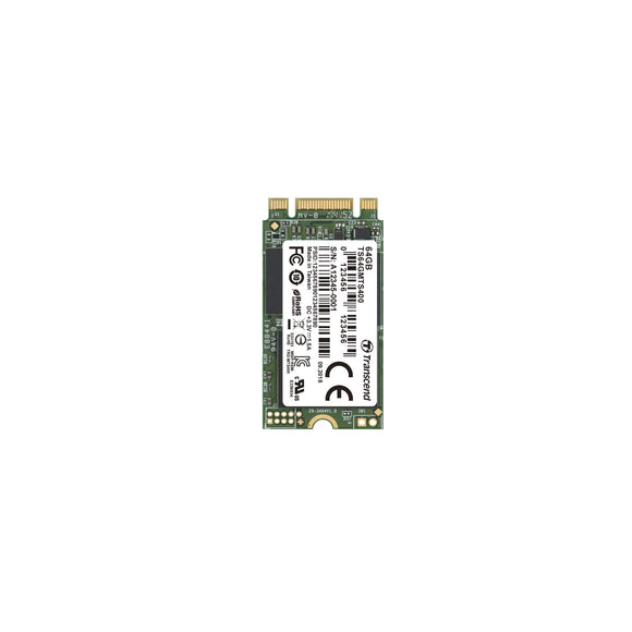Transcend 64 GB SATA III 6GB/S MTS400 42mm M.2 SSD Solid State Drive, TS64GMTS400