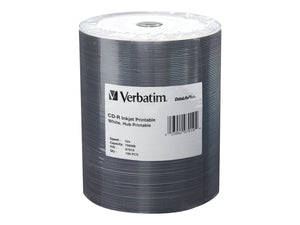 Verbatim 94755 700 MB 52x 80 Minute DataLifePlus White Inkjet and Hub Printable Recordable Disc CD-R, 50-Disc Spindle