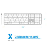 Macally Ultra Slim USB Wired Keyboard with 2 USB Ports Full-Size with Number Pad for Mac - Compatible with Apple Mac Mini/iMac Desktops (WKEYHUBMB)