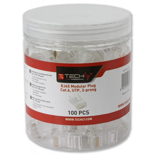 Techly Cat6 Modular Plugs RJ45-100pk (IWP-JAR-C6RTYI