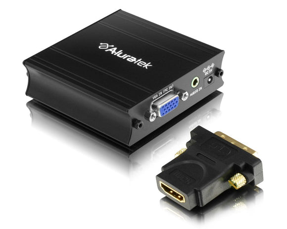 Aluratek AVH100F VGA to HDMI Converter Adapter