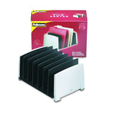 Fellowes Office Suites File Sorter, Seven 1 3/4 Inch Compartments, Black/Silver (8031801)