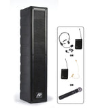 Amplivox SW1234 16-Channel 50W Line Array Amplified Speaker with Wireless Microphone