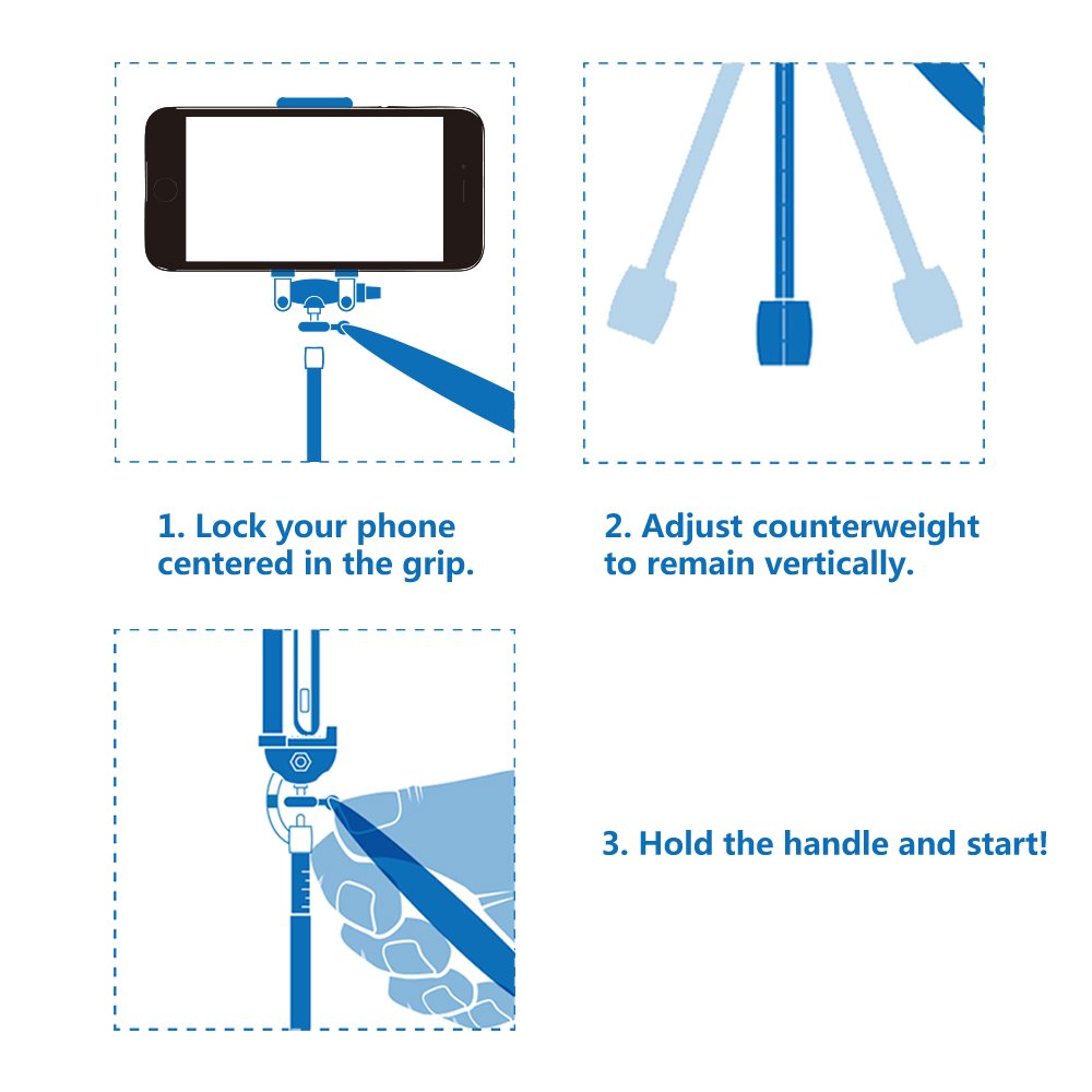 Vantec for Smartphones and Action Camera Smoovie Pocket Video Stabilizer, Black (PVS-100)