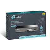 TP-Link T1500G-10PS Jetstream 8-Port Gigabit PoE+ Smart Switch with 2 SFP Slots, 53W