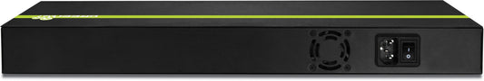 TRENDnet 16-Port 10/100Mbps GREENnet PoE+ Switch, 30 W per PoE+ Port, 3.2 Gbps Switching Capacity, Rack Mountable, TPE-T160