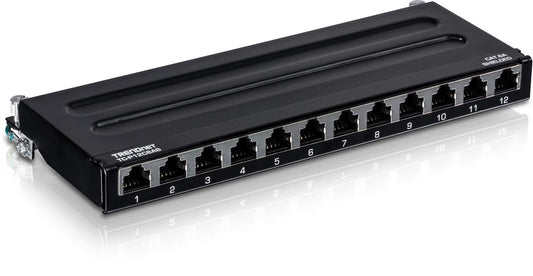 TRENDnet 12-Port Cat6A Shielded Wall Mount Patch Panel