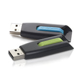 Verbatim 99127 32GB Store 'n' Go V3 USB 3.0 Flash Drive, 2 Pack Blue, Green