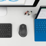 Logitech M720 Triathalon Multi-Device Wireless Mouse - Easily Move Text, Images and Files Between 3 Windows and Apple Mac Computers Paired with Bluetooth or USB, Hyper-Fast Scrolling, Black