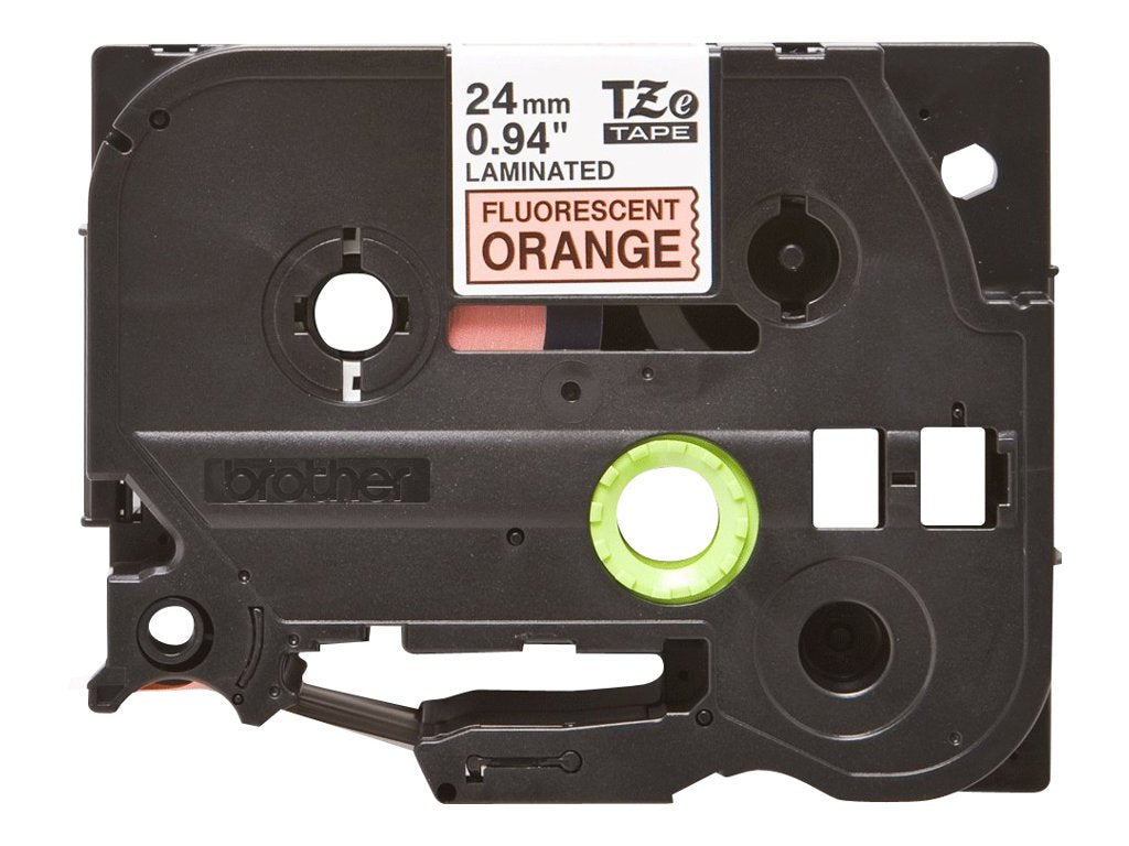 Brother Laminated Black on Fluorescent Orange 1-Inch Tape-Retail Packaging (Tzeb51)-Retail Packaging