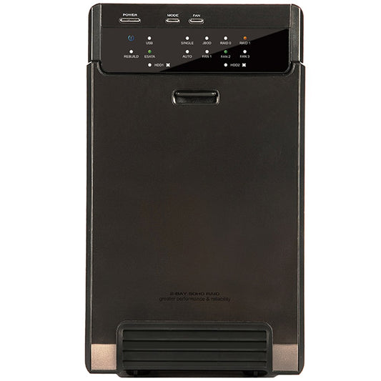 Mediasonic ProRaid 2 Bay 3.5" SATA Hard Drive Enclosure - USB 3.0 & eSATA Support 14TB & UASP Protocol (HUR3-SU3S3)